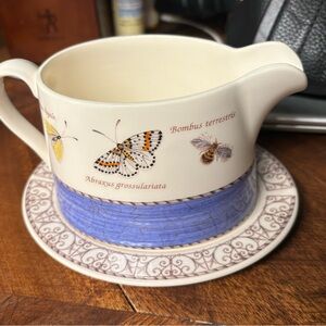 Wedgwood Sarah’s Garden Gravy Boat & Underplate -discontinued
